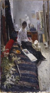 W Pracowni Malarskiej autorstwa Konstantin Alekseevich Korovin