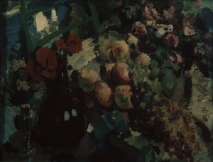 Martwa natura. Winorośl i owoce, 1917 autorstwa Konstantin Alekseevich Korovin