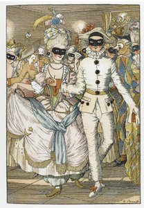Ilustracja do książki Księga markizy autorstwa Konstantin Andreevic Somov