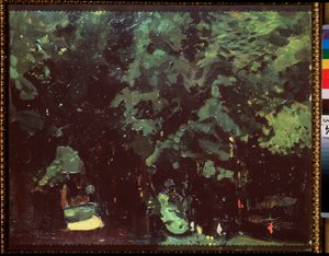 Park. Obraz Konstantina (Constantina) Andreyevicha Somova (1869-1939), olej na płótnie autorstwa Konstantin Andreevic Somov