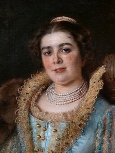 Portret Varvary Alekseevna Morozova autorstwa Konstantin E Makovskij