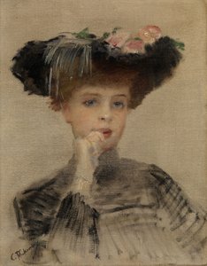 Paryżanka, 1902 autorstwa Konstantin Egorovich Makovsky