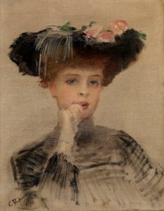 Mode Belle Epoque : ""La Parisienne"" - Obraz Konstantina Jegorowicza Makovsky
