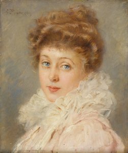 Portret eleganckiej kobiety, autorstwa Konstantin Egorovich Makovsky