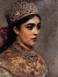 Kobieta bojar, 1890 autorstwa Konstantin Egorovich Makovsky