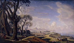 Krajobraz z drzewami, 1927