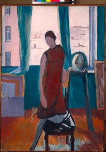""W warsztacie"" (W pracowni) Obraz Konstantina Istomina (1887-1942) 1929 - Olej na płótnie - Państwowa Galeria Trietiakowska, Moskwa autorstwa Konstantin Istomin