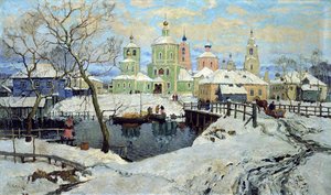 Mała wieś Torzhok, 1917. autorstwa Konstantin Ivanovich Gorbatov