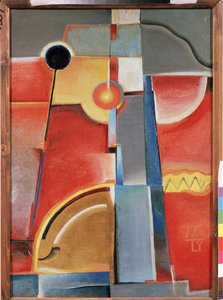 Kolory budynków. (Kolor Konstrukcja). Obraz Konstantina Konstantinovicha Medunetsky Medunetsky (Medunetsky, Medunetsky) (1899-1935), olej na płótnie autorstwa Konstantin Medunetsky