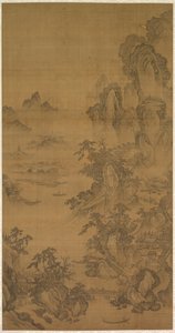 Targ górski, czysty z wschodzącą mgłą autorstwa Korea, Joseon dynasty