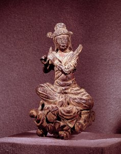 Art Coreen: przedstawienie Apsary ze złotego brązu, będącej Celeste. Okres Silla (VII-X w.). Muzeum Narodowe Korei autorstwa Korean School