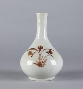 Butelka z motywem kwiatowym, dynastia Yi (ceramiczna)