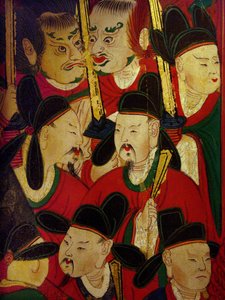 Szczegół portretu Szóstego Króla (Danjong autorstwa Korean School