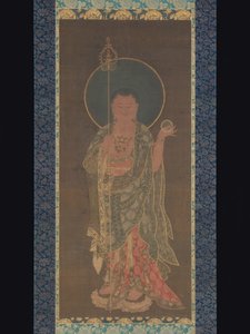 Wiszący zwój Ksitigarbha, 1300-50 autorstwa Korean School