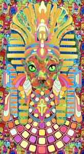 Psychedeliczny kot-faraon