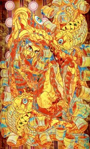 Barwna mozaikowa figurka