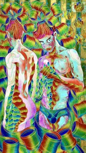 Postacie w żywych wzorach