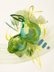 Abstrakcyjne zielone gruszki