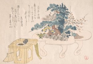 Shimadai i Sambo, XIX wiek. autorstwa Kubo Shunman