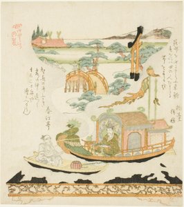 Takeda Mechanika l Dewise (Takeda Karakuri): Hakurakuten autorstwa Kubo Shunman