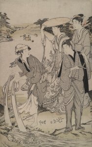 Tamagawa w prowincji Musashi z Sześciu Rzek Klejnotów autorstwa Kubo Shunman
