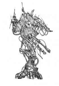 Szczegółowy model mecha science fiction