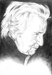 Portret, sylwetka, rysunek artystyczny, szkic nr 20