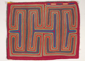 Panel koszuli (mola), ok. 1950 r. (bawełna z aplikacjami) autorstwa Kuna Indian Culture