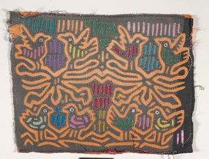 Painel de camisa (mola), c.1950 (algodão aplicado) polonês autorstwa Kuna Indian Culture