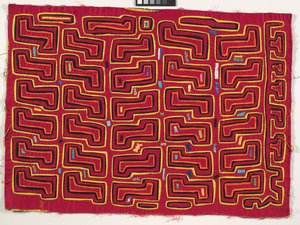 Panel koszuli (mola), ok. 1950 r. (bawełna z aplikacjami) autorstwa Kuna Indian Culture