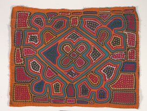 Panel koszuli (mola), ok. 1950 r. (bawełna z aplikacjami) autorstwa Kuna Indian Culture