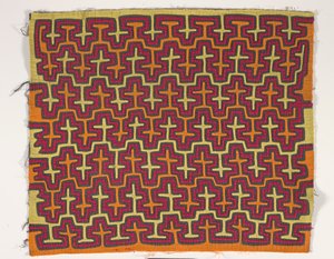 Panel koszuli (mola), ok. 1950 r. (bawełna z aplikacjami) autorstwa Kuna Indian Culture