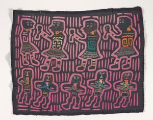 Panel koszuli (mola), ok. 1950 r. (bawełna z aplikacjami) autorstwa Kuna Indian Culture
