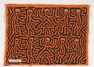 Panel koszuli (mola), ok. 1950 r. (bawełna z aplikacjami) autorstwa Kuna Indian Culture