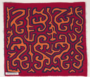 Panel koszuli (mola) (bawełna z aplikacjami) autorstwa Kuna Indian Culture