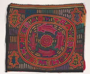 Panel koszuli (mola) (bawełna z aplikacjami) autorstwa Kuna Indian Culture