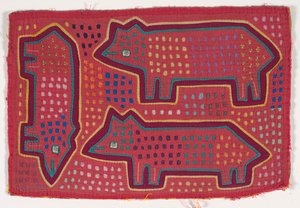 Panel koszuli (mola) (bawełna z aplikacjami) autorstwa Kuna Indian Culture