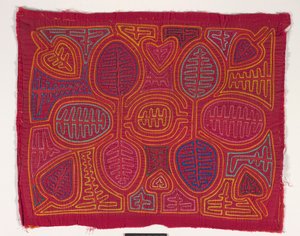 Panel koszuli (mola) (bawełna z aplikacjami) autorstwa Kuna Indian Culture