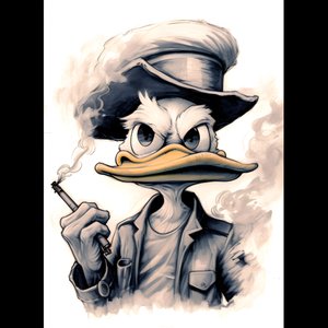 Scrooge McDuck pali dużego jointa z marihuaną 2