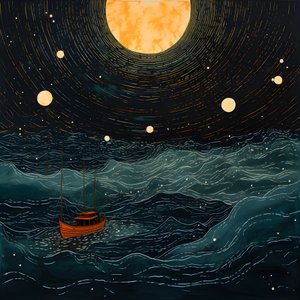 Dwie łodzie płynęły cicho po atramentowej wodzie w kierunku wirującej Charybdy, księżyca w pełni, jedynego światła w pustym świecie Morza Północnego. 2