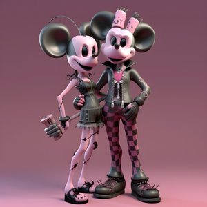 koszmar przed świętami punk różowy Minnie i Myszka Miki 1