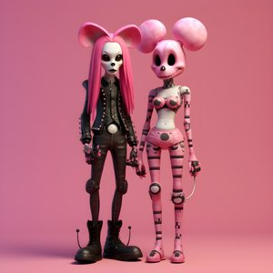 koszmar przed świętami punk różowy Minnie i Myszka Miki 2