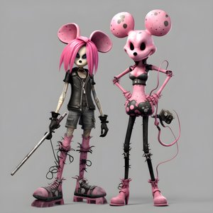 koszmar przed świętami punk różowy Minnie i Myszka Miki 3