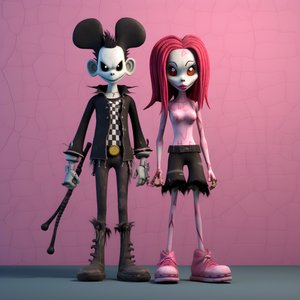 koszmar przed świętami punk różowy Minnie i Myszka Miki 4