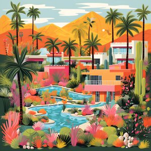 szczegółowa ilustracja Palm Springs 2