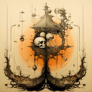 Leonardo Davinci szkic koncepcyjny album okładka korzeń drzewa, które wyrasta z ziemi i wznosi się w niebo jak Jack i łodyga fasoli 2