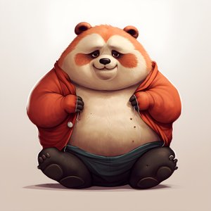 czerwona panda, otyłe ludzkie dziecko 2