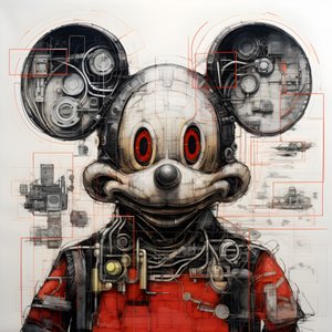 Rysunki techniczne Cyberpunk Mickey Mouse 4