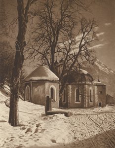 Kaplica Loretto pod Oberstdorfem; Kaplica Loretto pod Oberstdorfem (zdjęcie czarno-białe) autorstwa Kurt Hielscher