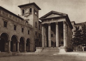 Włochy: Polo, Tempio Augusteo (zdjęcie czarno-białe) autorstwa Kurt Hielscher